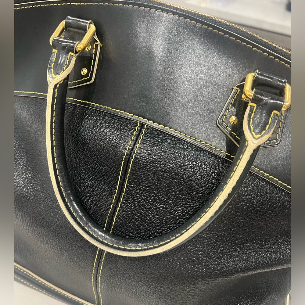 Louis Vuitton black suhali lockit MM leather tote bag - Picture 7 of 12